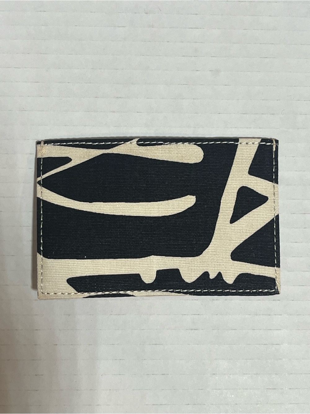 Diane Von Furstenberg Black and Cream Card Holder